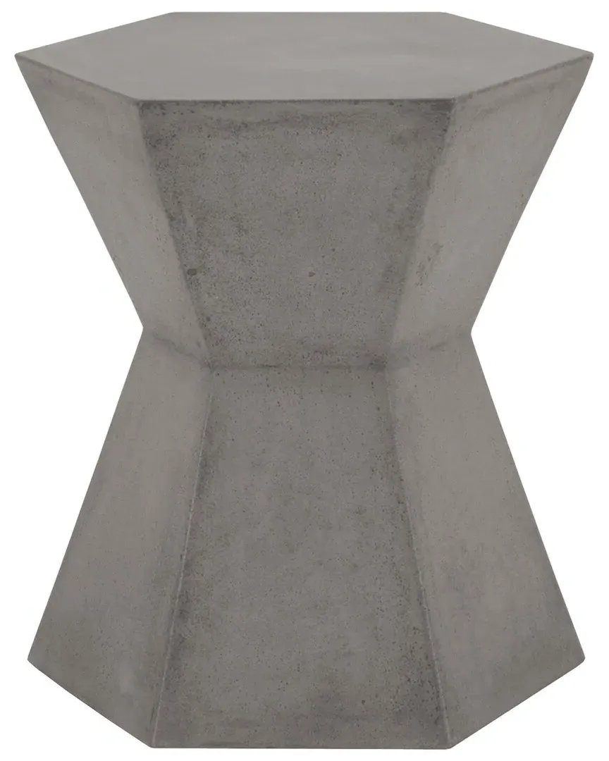 Bento Hourglass Accent Table - Grey, Concrete image