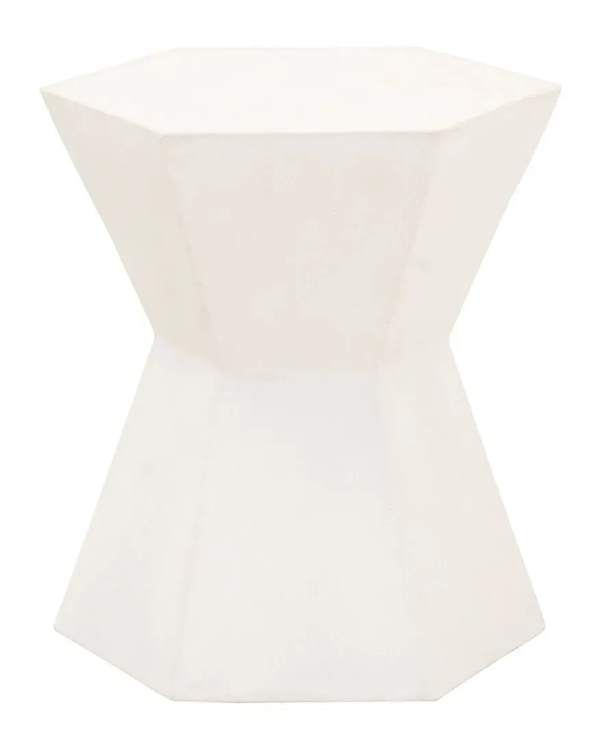 Bento Hourglass Accent Table - Ivory, Concrete