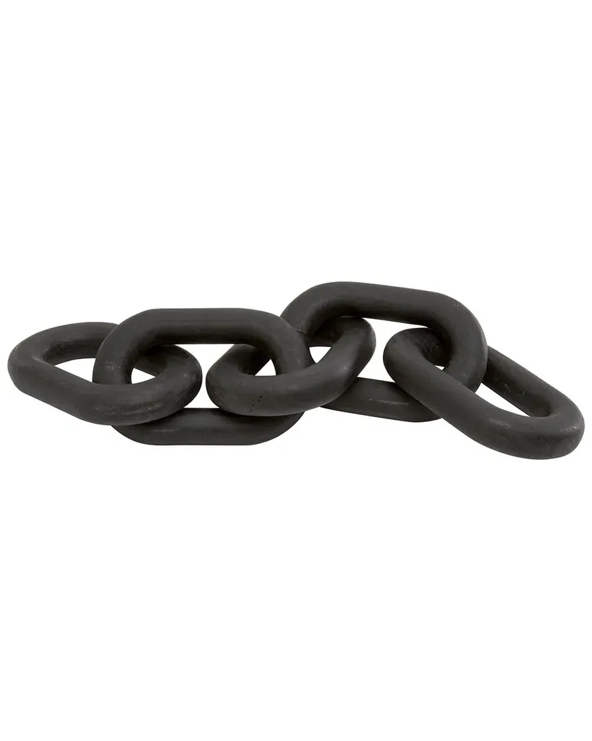 Cinq Wood Link Chain Decor - Black, Reclaimed Pine image