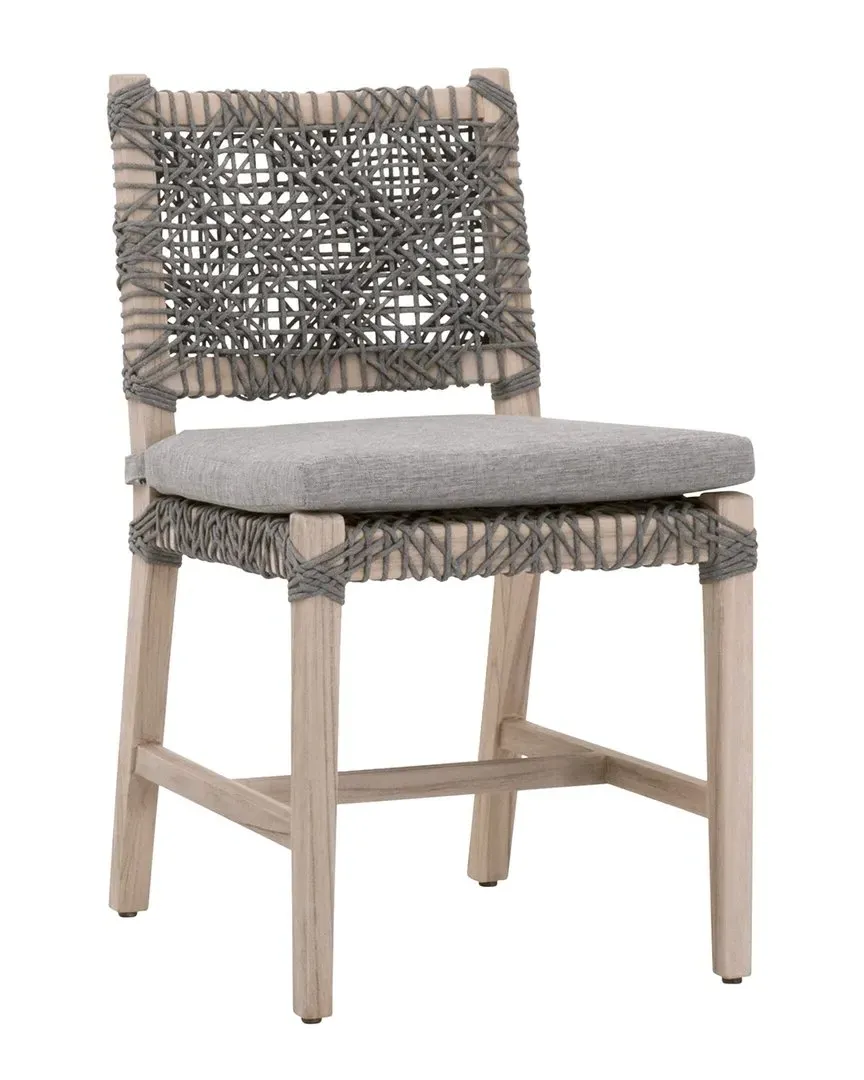 Costa Set of 2 Outdoor Dining Chairs - Grey, Teak image
