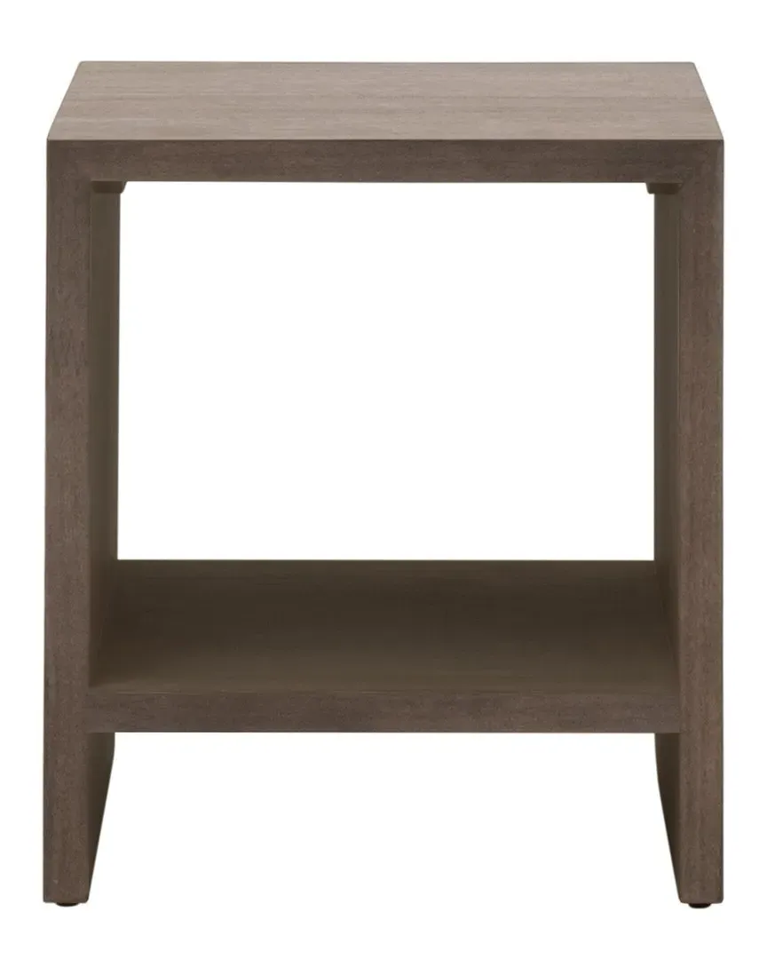 Dovetail Square End Table with Storage - Espresso, Acacia image