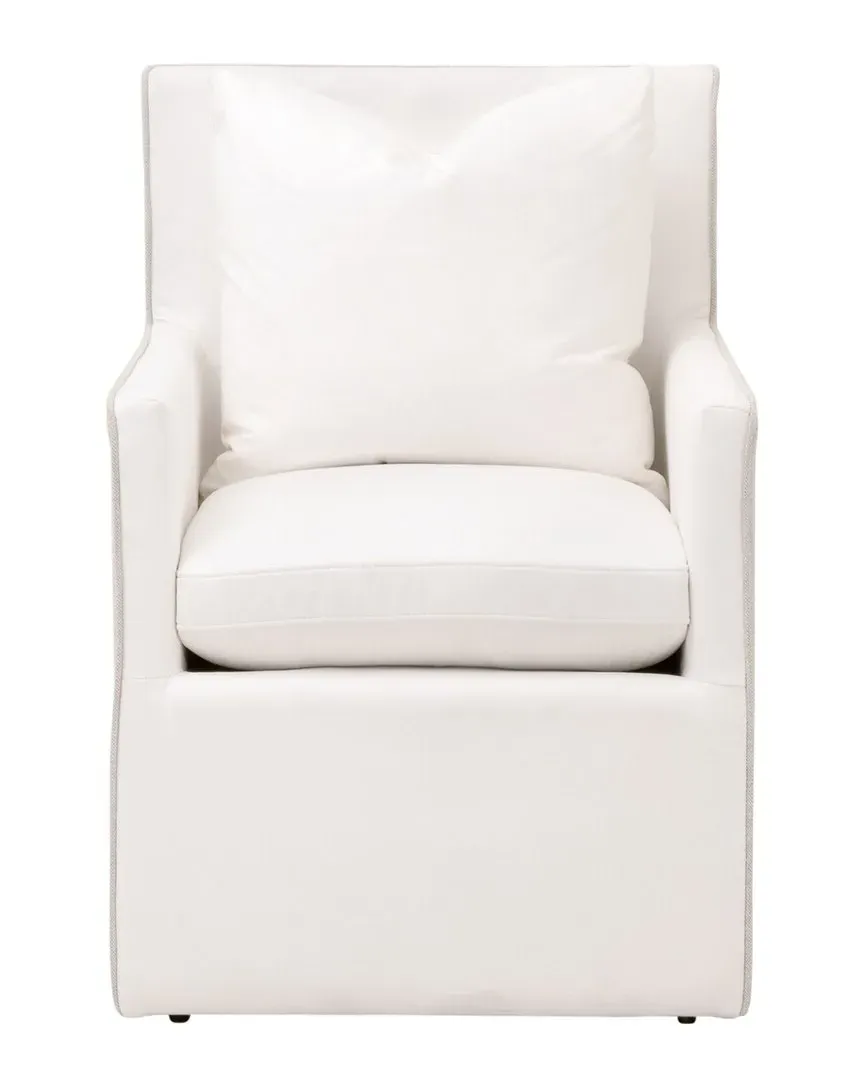 Harmony Arm Chair with Casters - White image