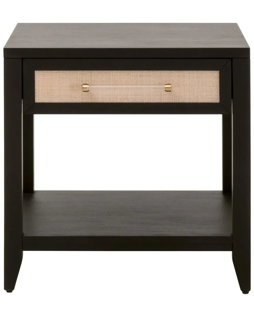 Holland 1-Drawer Side Table - Black, Acacia image