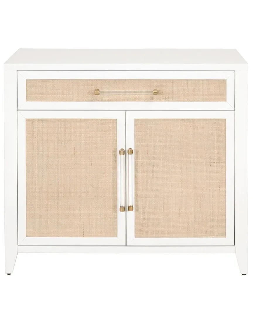 Holland Media Chest - White, Rattan image