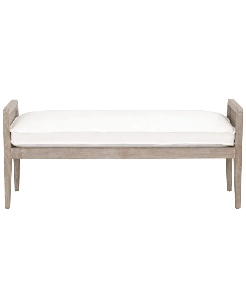 Leone Bench - White, Oak