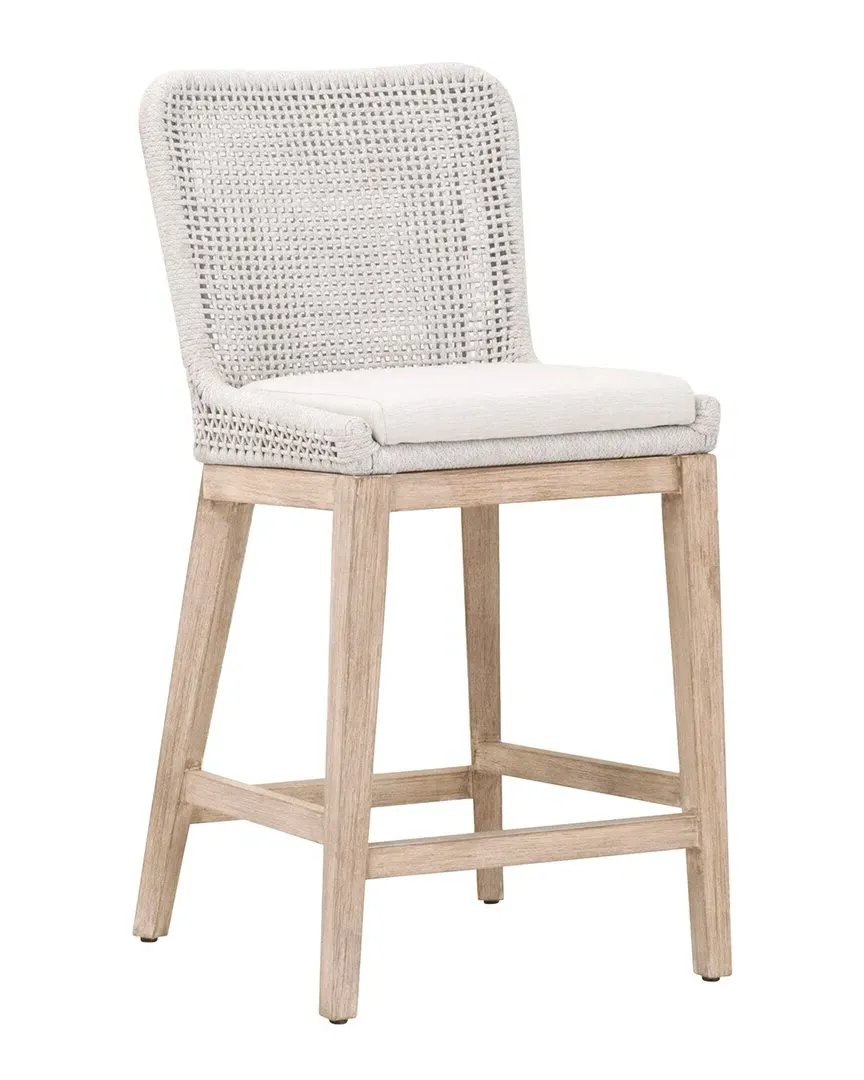 Mesh Counter Stool - White Speckle, Mahogany image