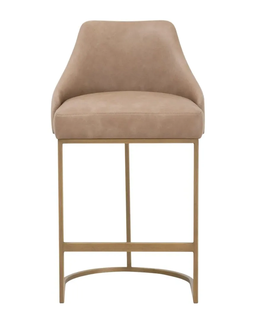 Parissa Counter Stools Set of 2 - Tan, Steel image