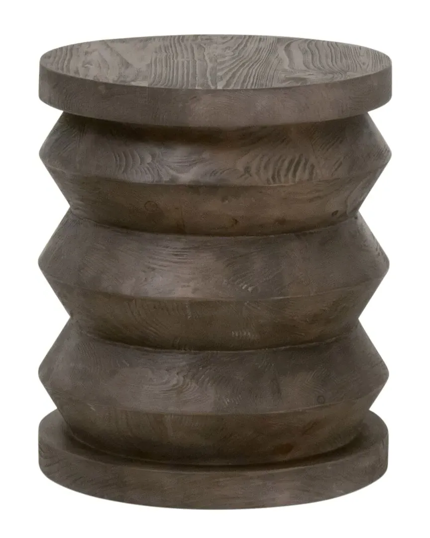 Pier Cylindrical Accent Table - Brown, Reclaimed Pine image