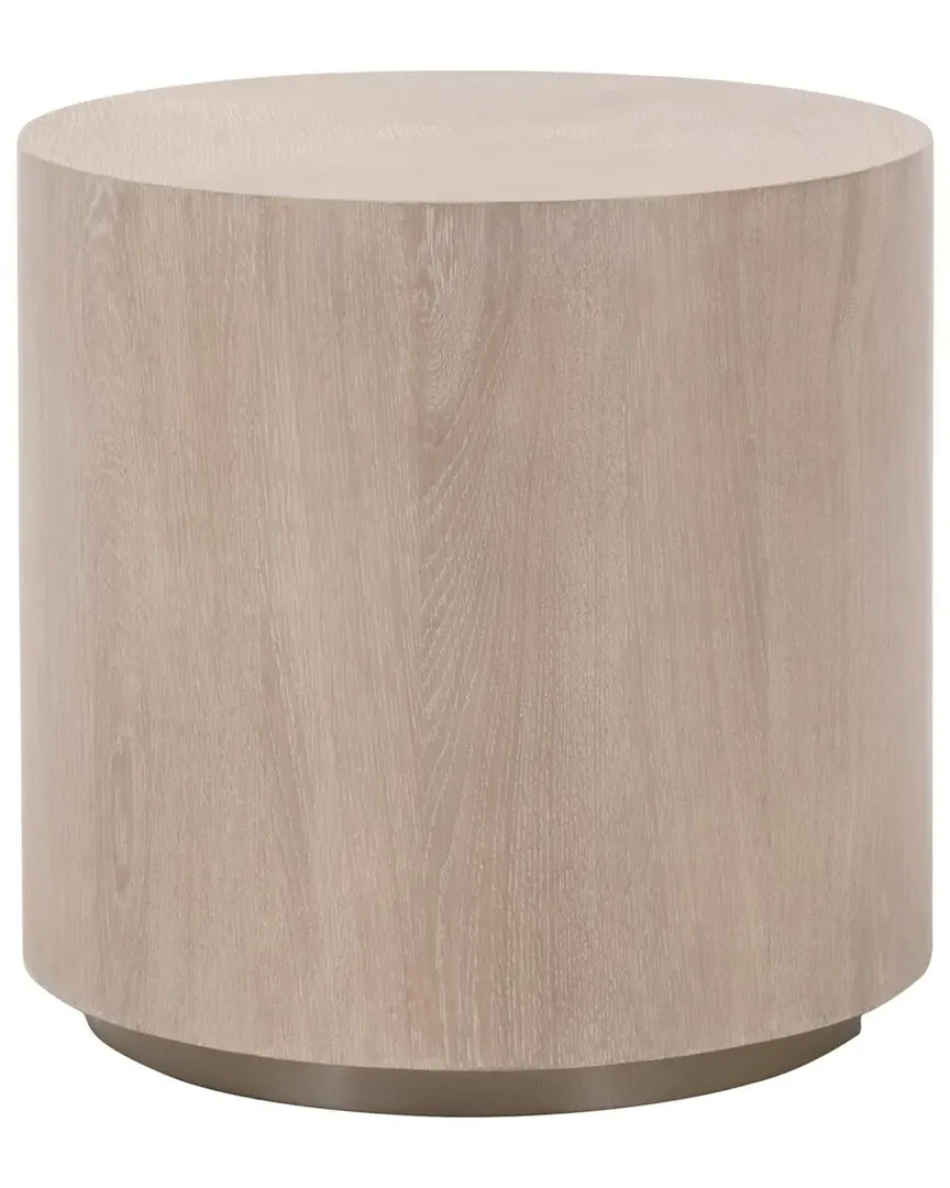 Roto Round End Table - Grey, Oak Veneer image