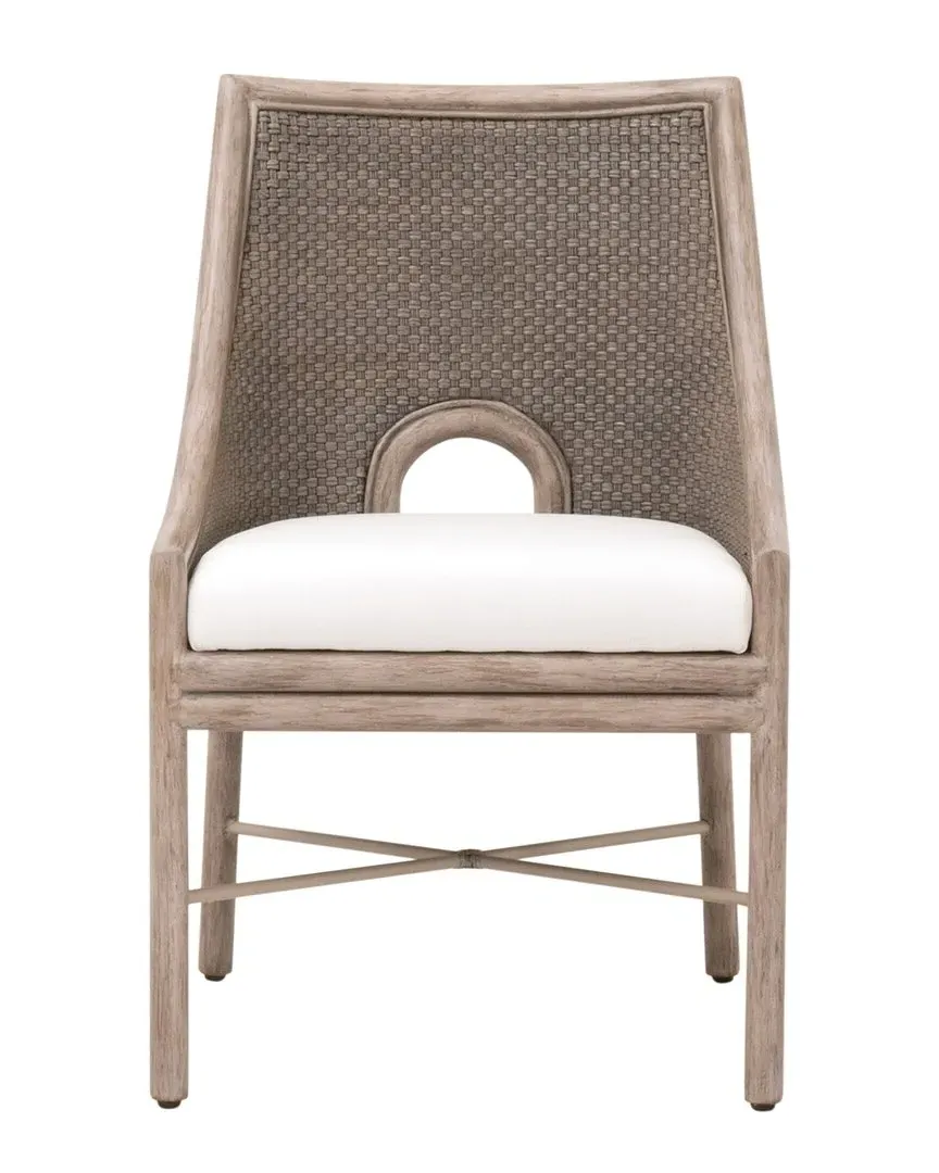 Set of 2 Adamo Dining Chairs - French Grey, Mahogany