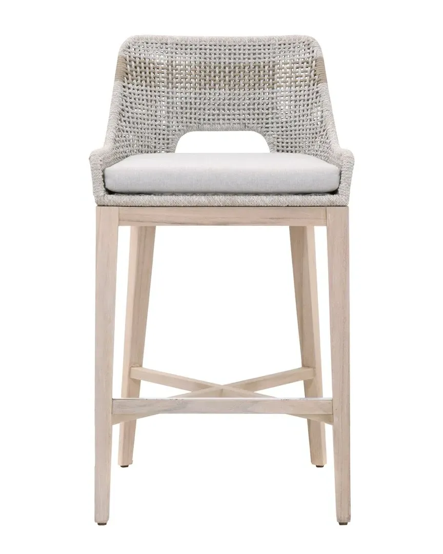 Tapestry Outdoor Barstool - Taupe, Teak image