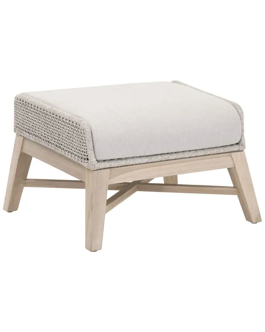 Tapestry Outdoor Footstool - Taupe, Teak image
