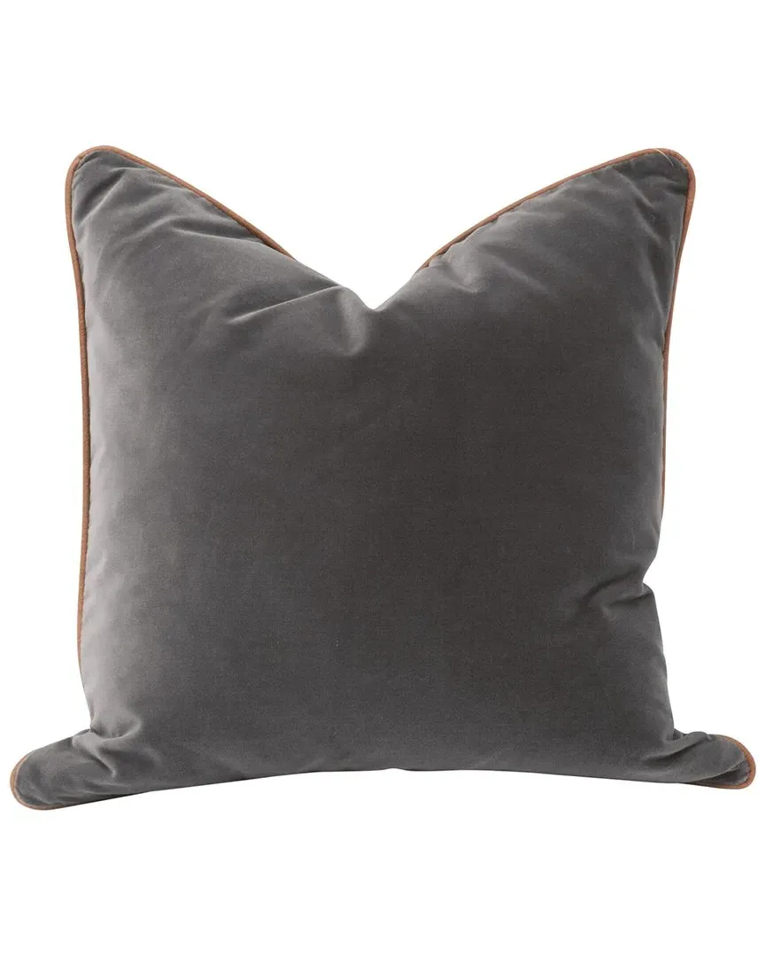 The Not So Basic Set of 2 20in Pillows - Dark Gray, Leather