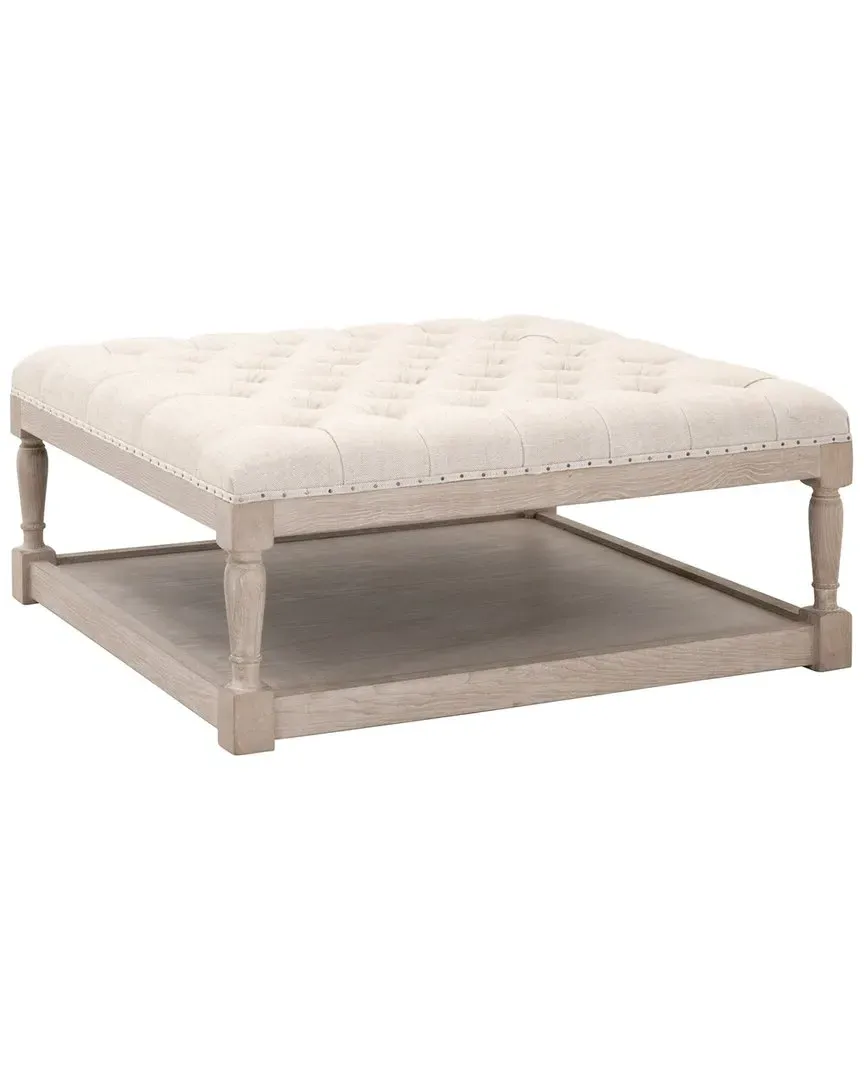 Townsend Tufted Upholstered Coffee Table with Storage - Bisque image
