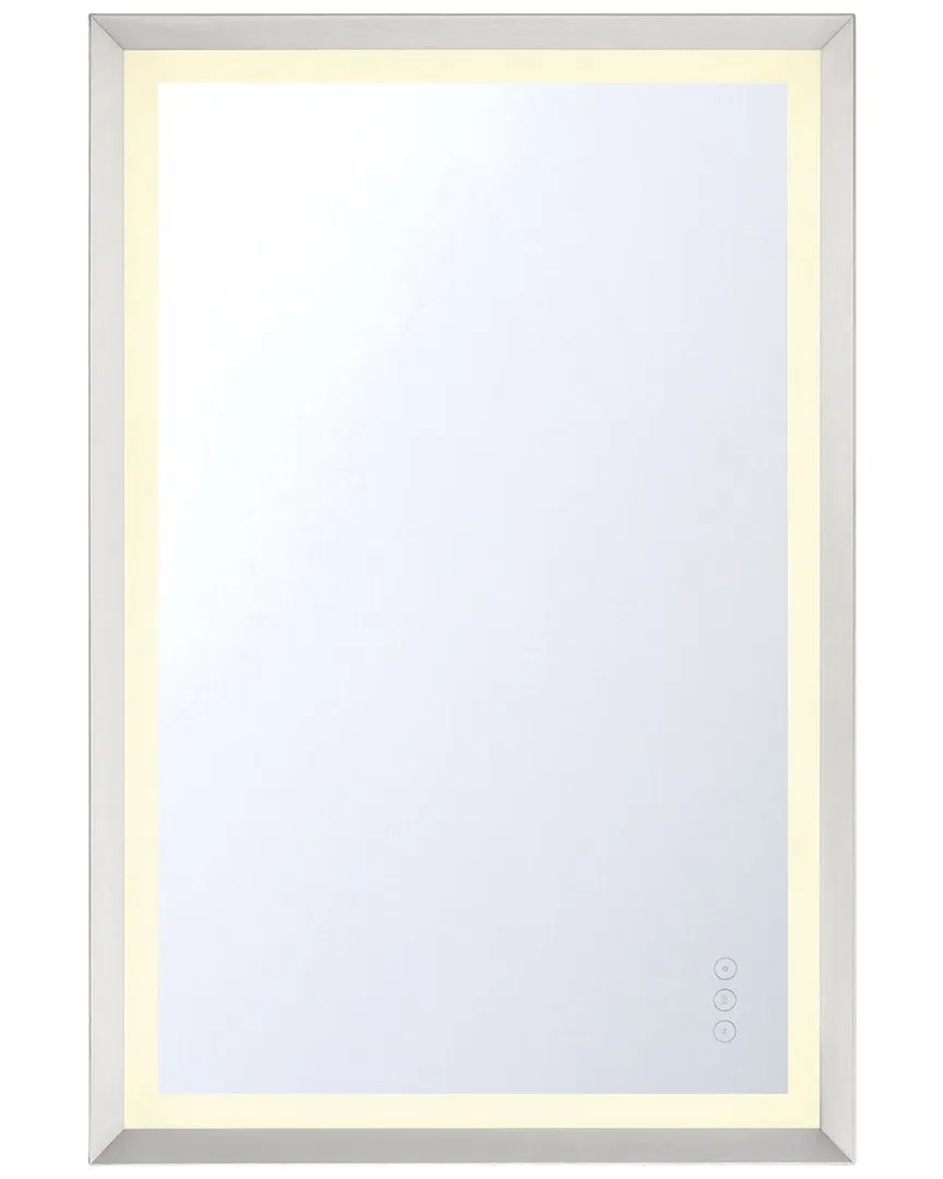 Artell 24x36in Rectangular Mirror - Brushed Silver image