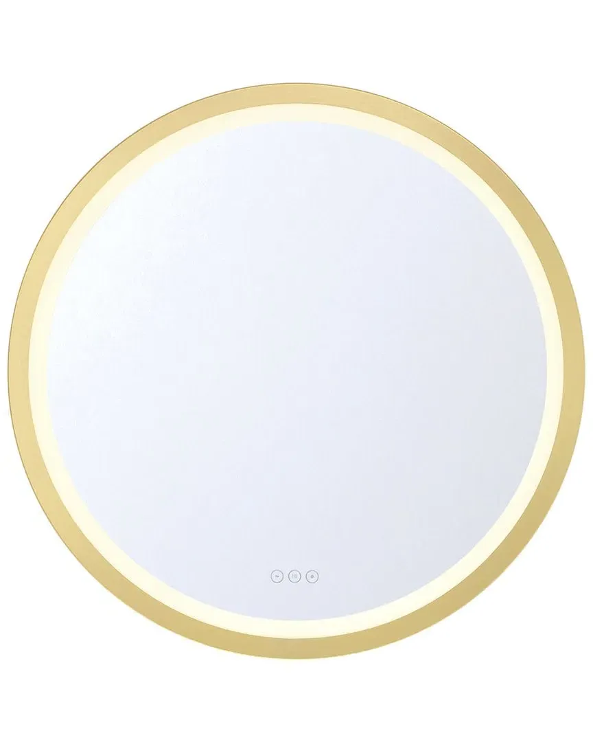 Artell 32in Square Mirror - Brushed Gold, Aluminum image