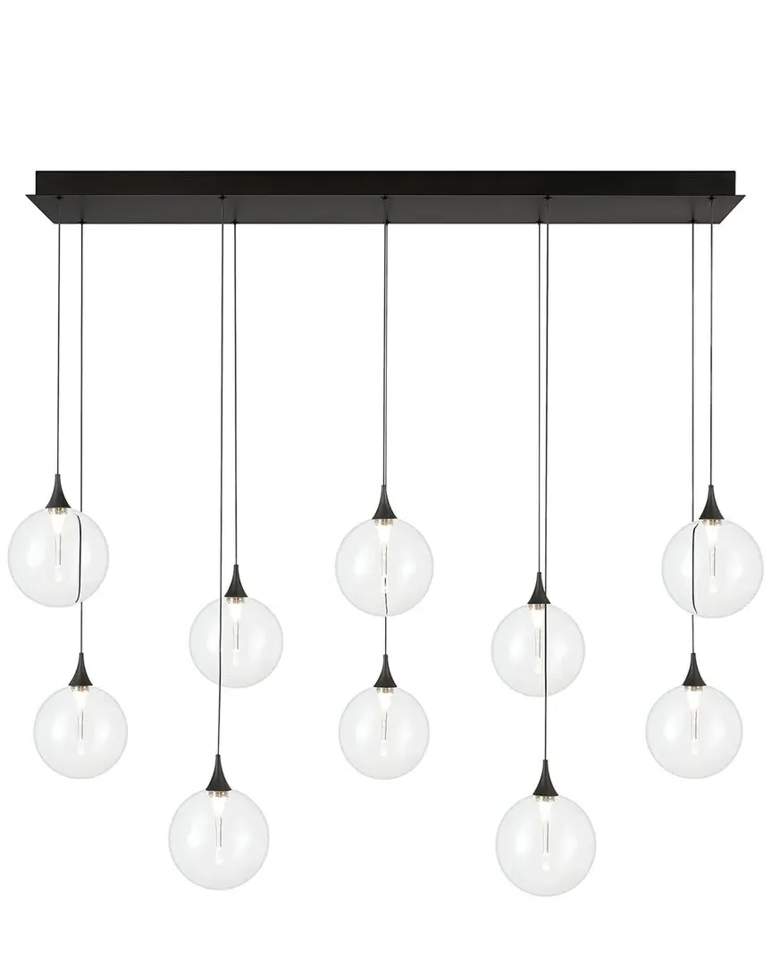 Iissa 10-Light Chandelier - Matte Black, Steel image