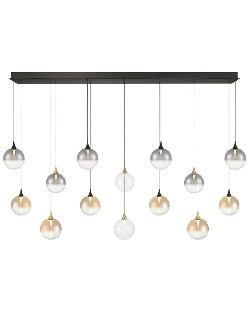 Iissa 14-Light Chandelier - Gold-Black Mix, Steel