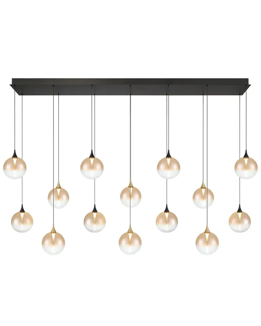 Iissa 14-Light Chandelier - Gold-Black Mix, Steel