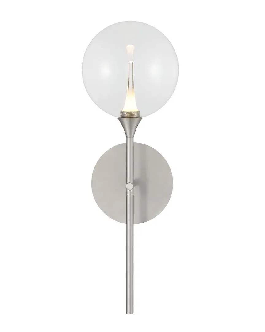 Iissa 19in Wall Sconce - Satin Nickel, Steel