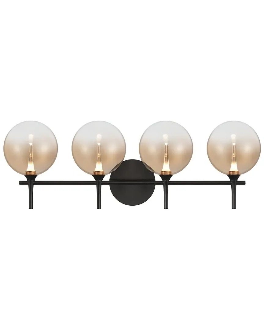 Iissa 4-Light Vanity Light - Matte Black, Steel