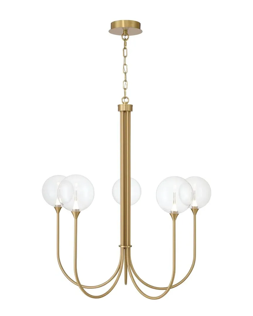 Iissa 5-Light Chandelier - Gold, Clear Glass
