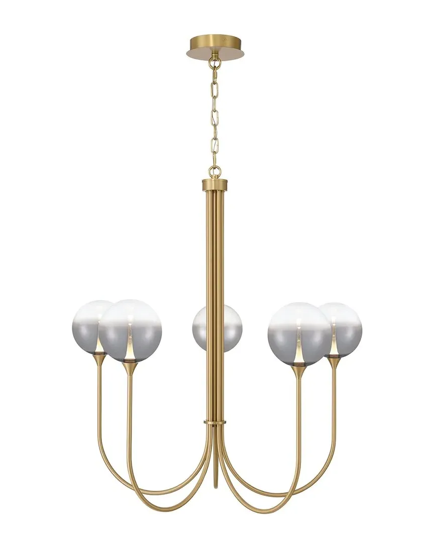 Iissa 5-Light Chandelier - Gold, Smoked Glass