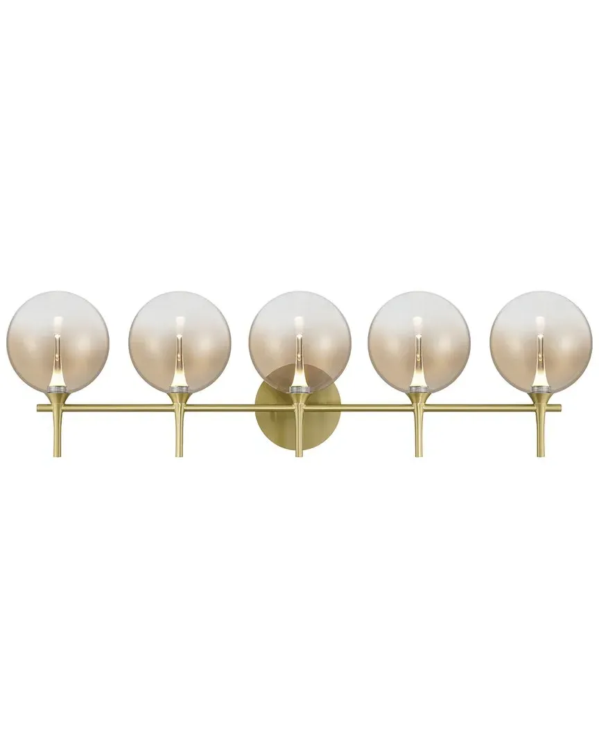 Iissa 5-Light Vanity Light - Gold, Amber Glass