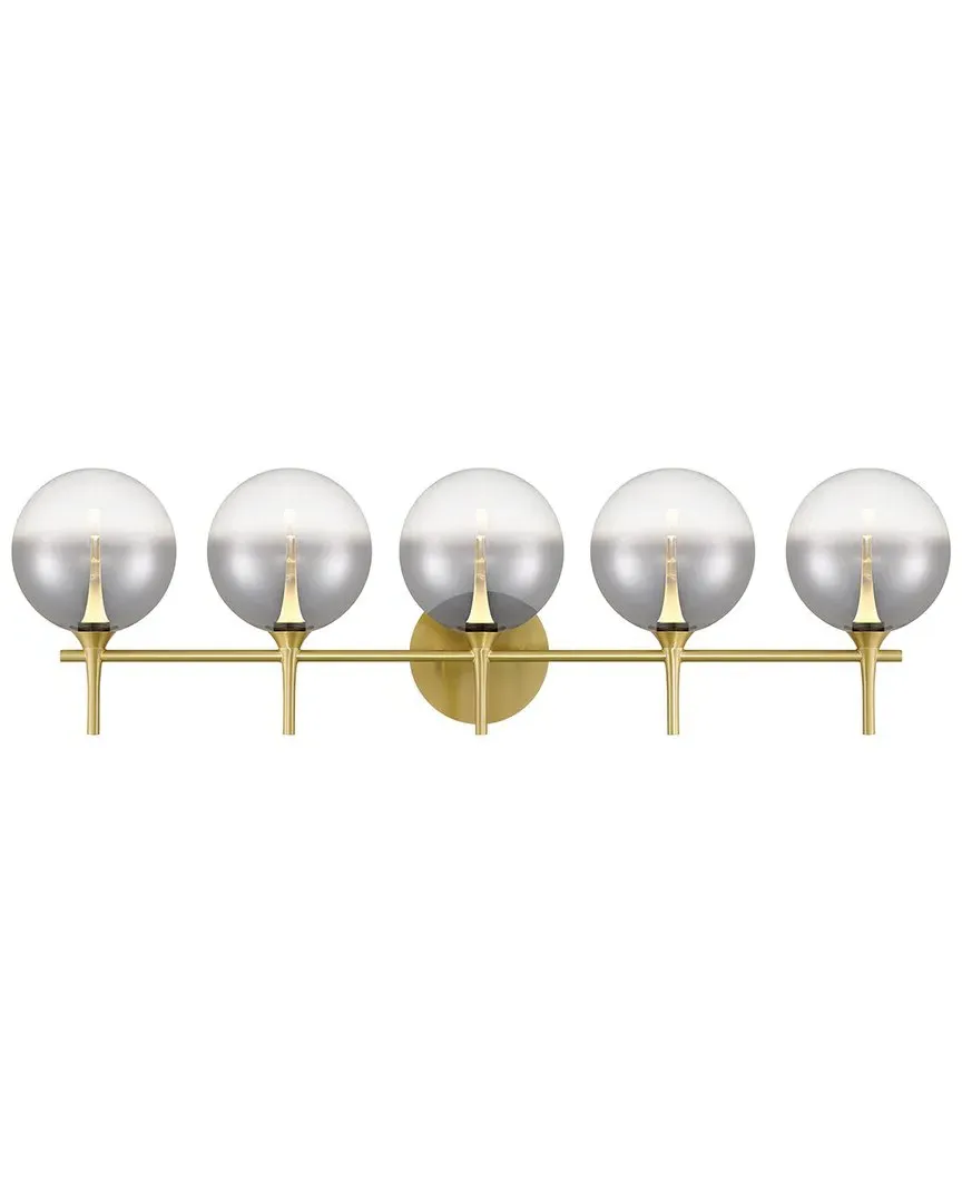 Iissa 5-Light Vanity Light - Gold, Smoked Glass