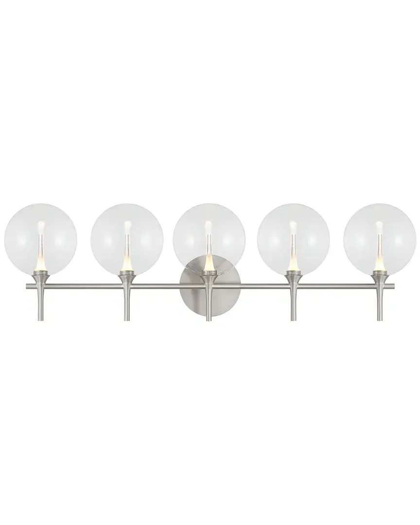 Iissa 5-Light Vanity Light - Satin Nickel, Clear Glass