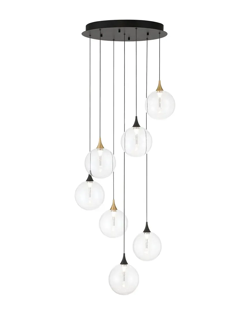 Iissa 7-Light Chandelier - Gold-Black Mix, Steel