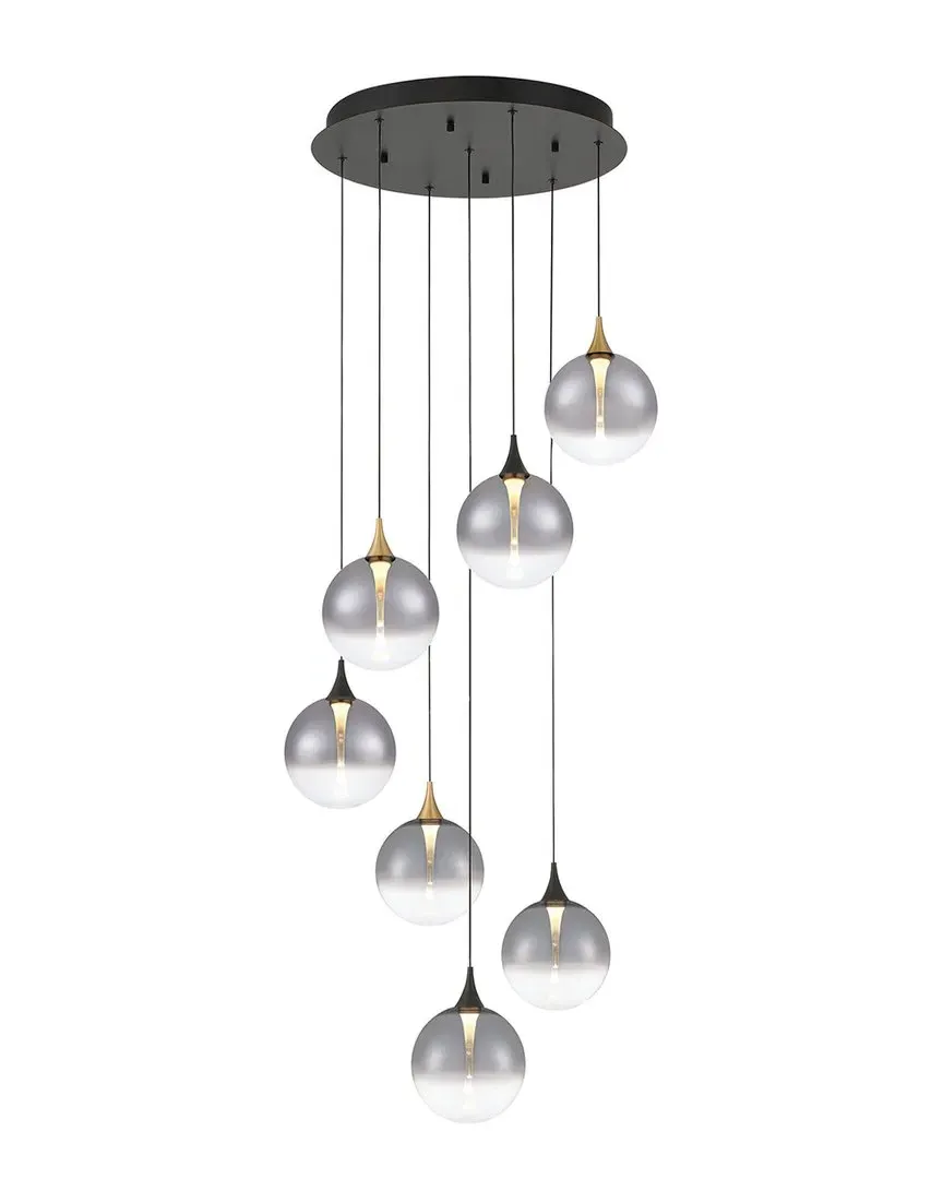 Iissa 7-Light Chandelier - Gold-Black Mix, Steel