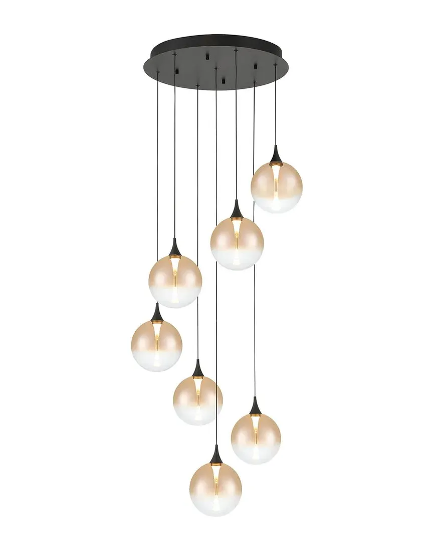 Iissa 7-Light Chandelier - Matte Black, Steel image