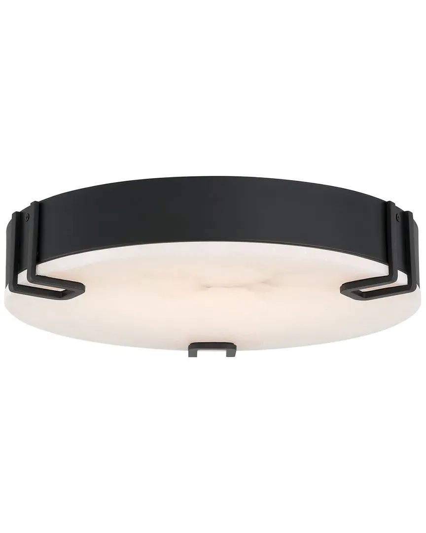 Noga 16in Flush Mount - Matte Black, Steel image
