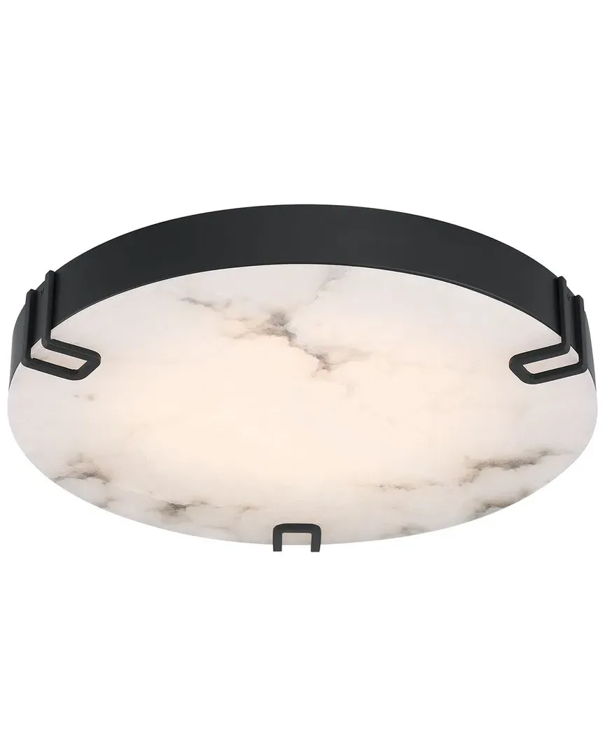 Noga 22in Flush Mount - Matte Black, Steel