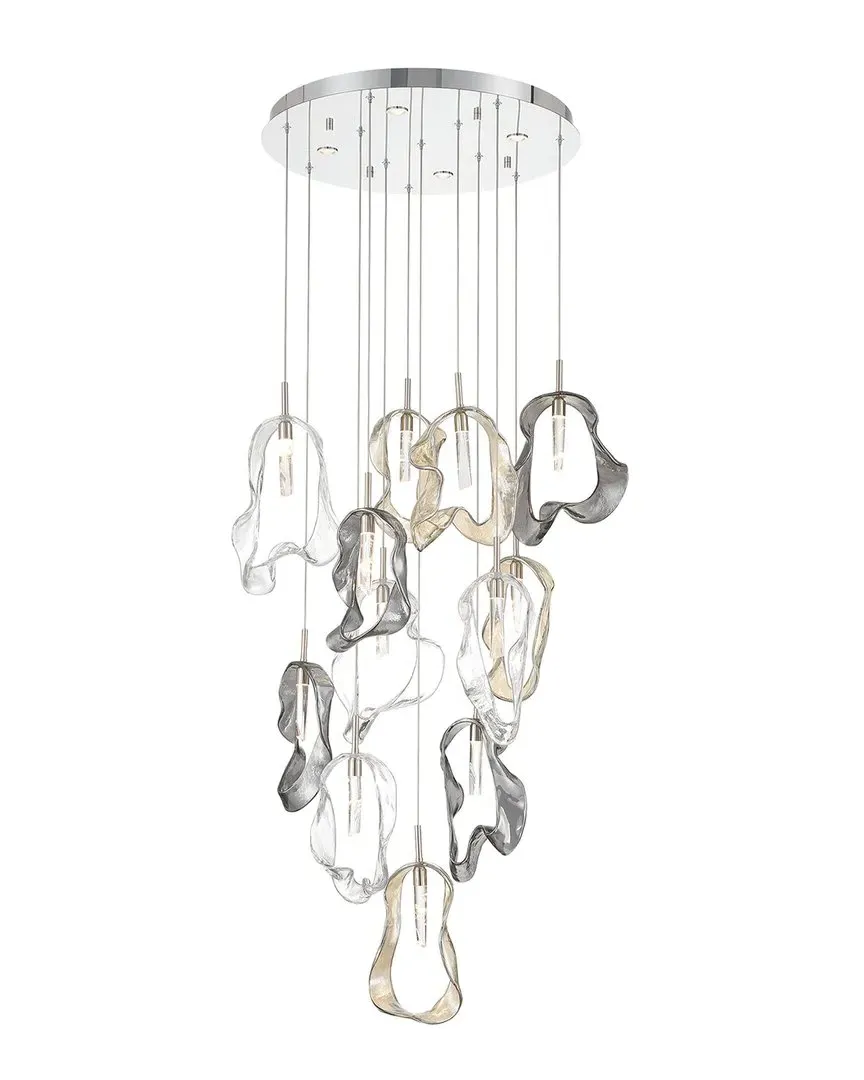Norah 12-Light Chandelier - Polished Nickel, Steel