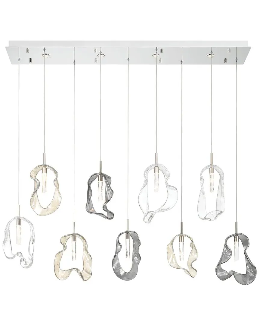 Norah 9-Light Chandelier - Polished Nickel, Steel