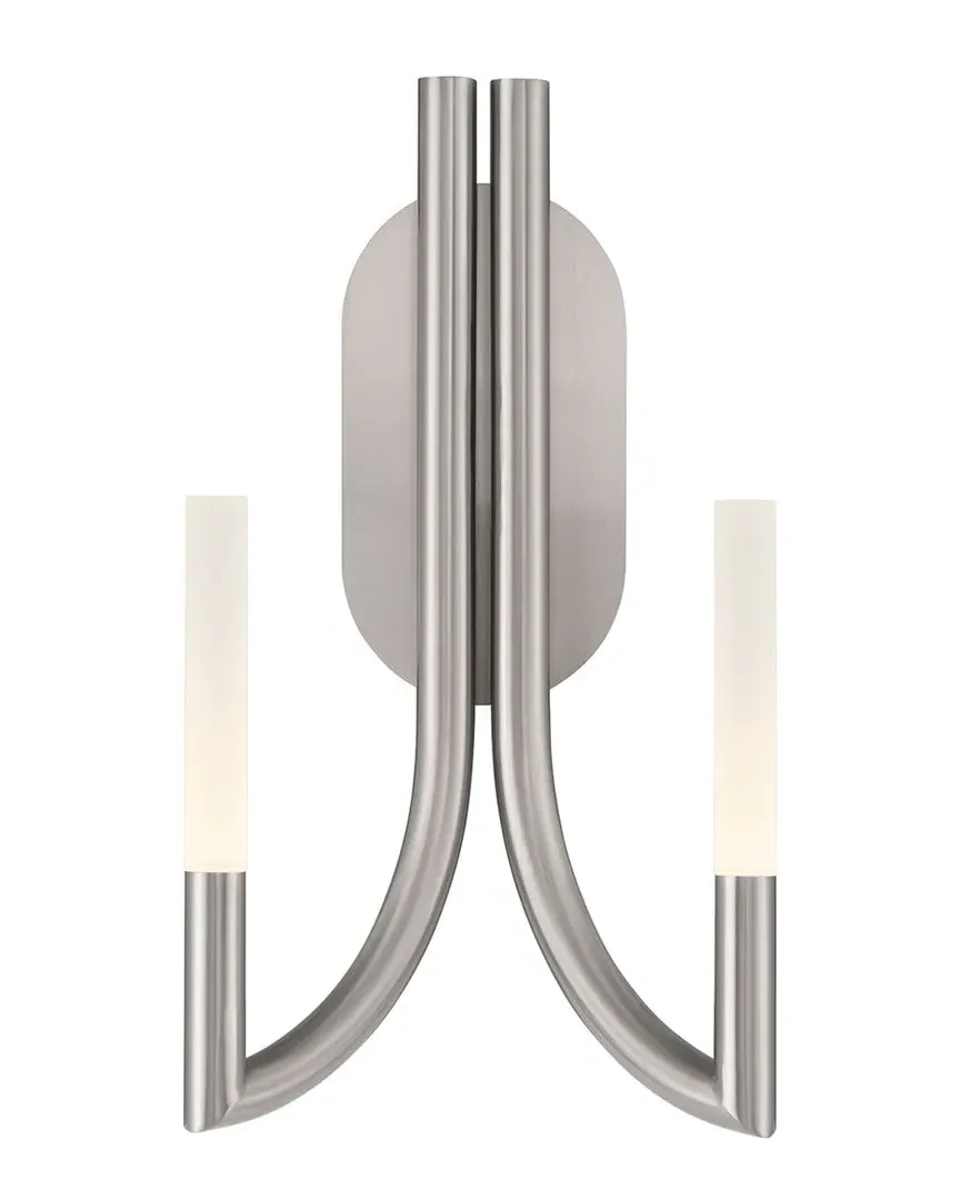 Olette 2-Light Wall Sconce - Brushed Nickel, Steel