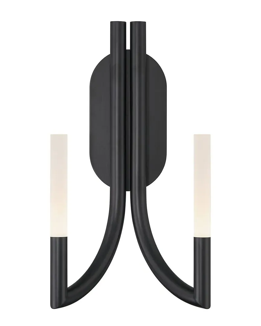 Olette 2-Light Wall Sconce - Matte Black, Steel image