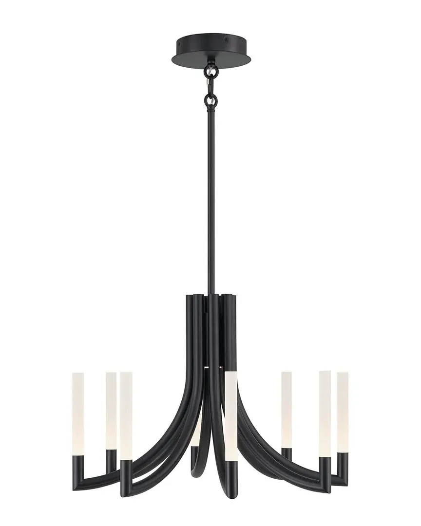 Olette 8-Light Chandelier - Matte Black, Steel image