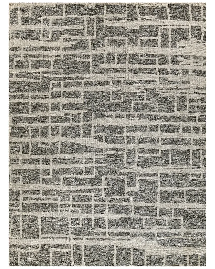 Aldridge Hand Knotted Area Rug - Charcoal, Wool image