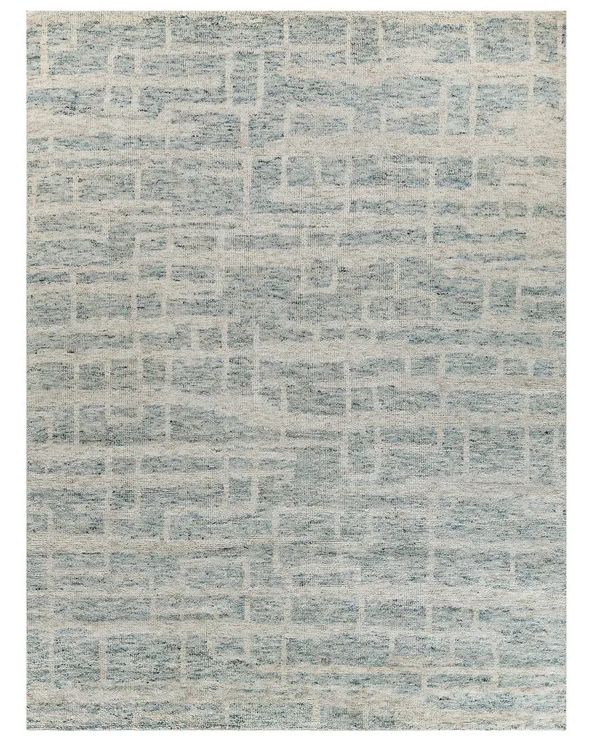 Aldridge Hand Knotted Area Rug - Light Blue, Wool