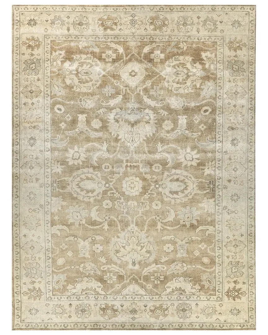 Antique Weave Oushak Hand-Knotted Area Rug - Grey, New Zealand Wool image