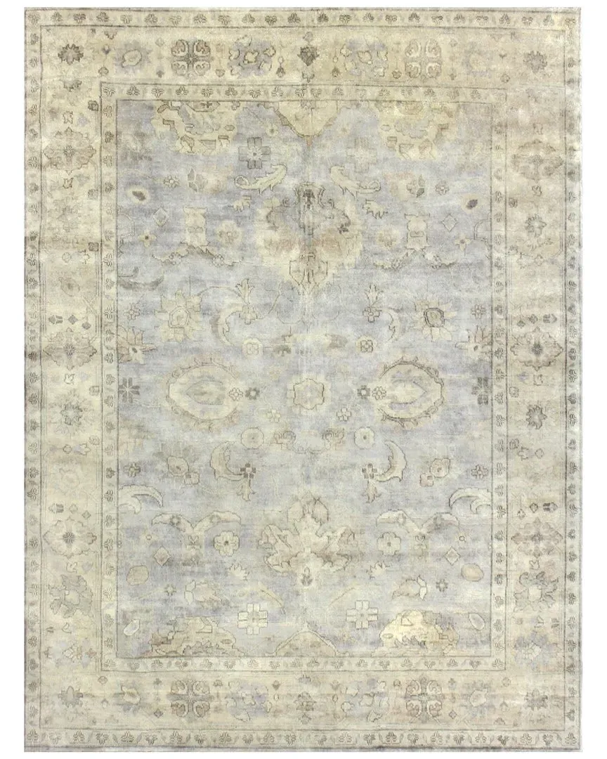Antique Weave Oushak Hand-Knotted Rug - Blue, New Zealand Wool