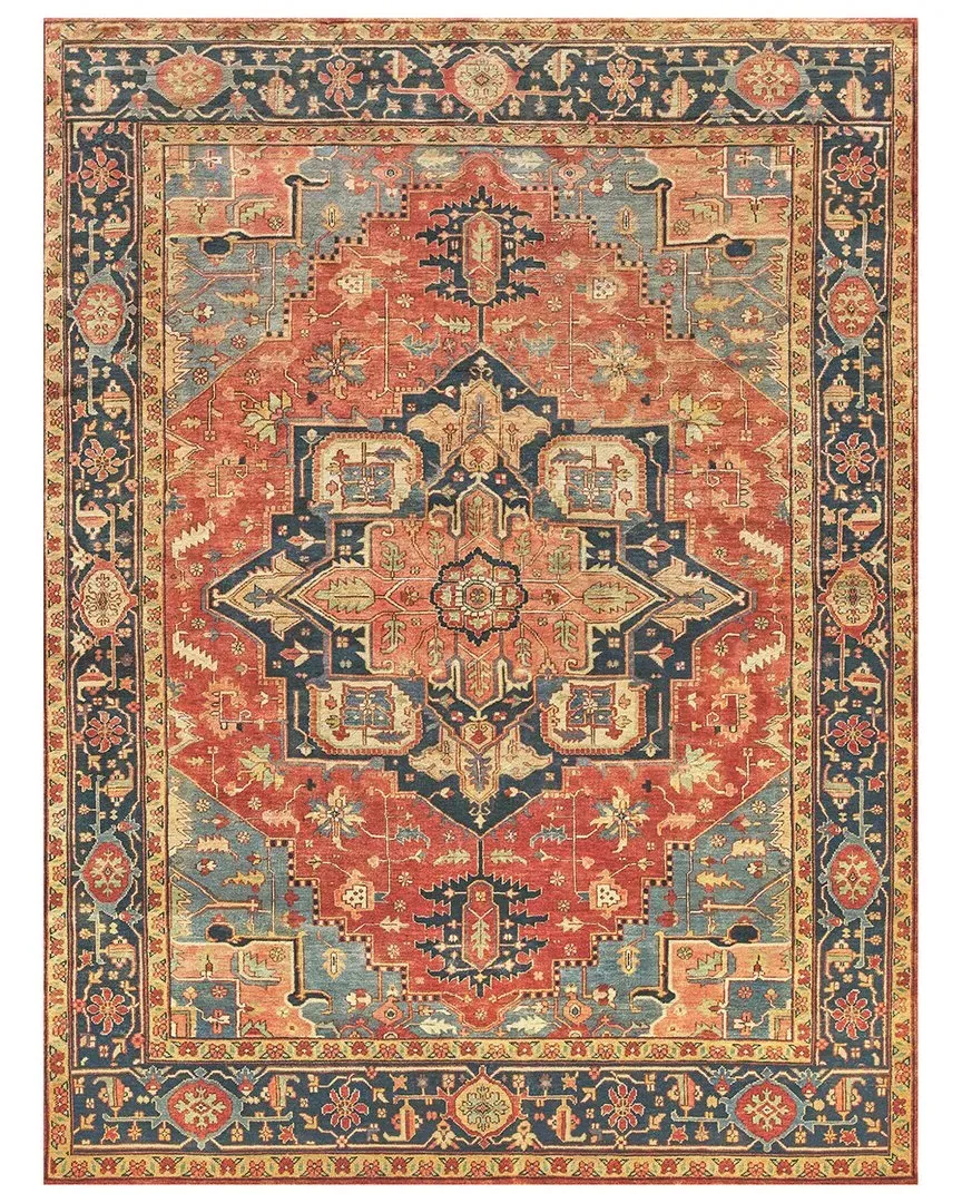 Antique Weave Serapi Hand-Knotted Area Rug - Rust, New Zealand Wool