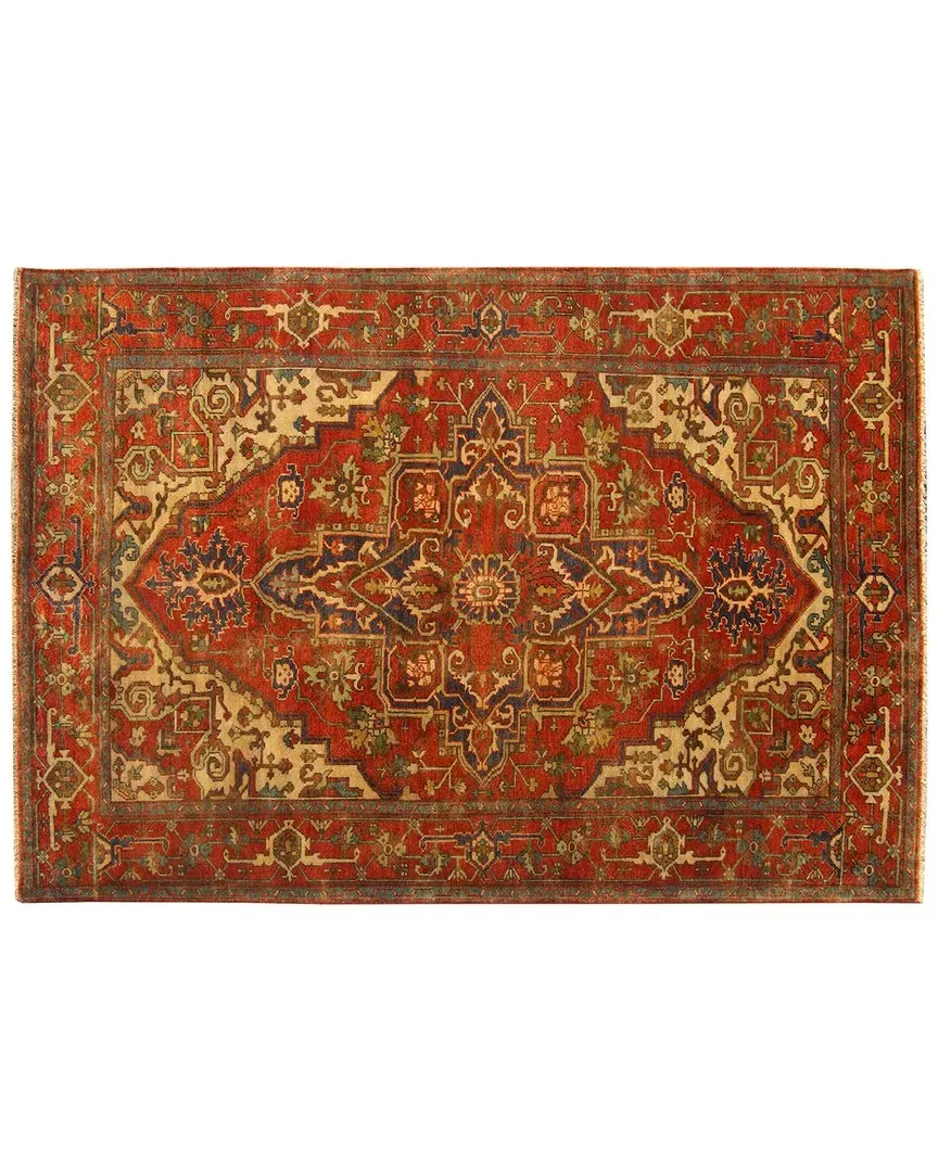 Antique Weave Serapi Hand-Knotted Area Rug - Rust, New Zealand Wool