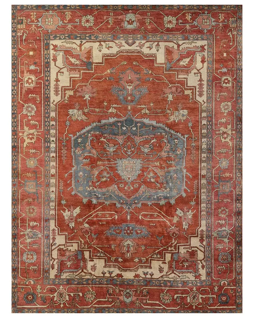 Antique Weave Serapi Hand-Knotted Area Rug - Rust, New Zealand Wool image