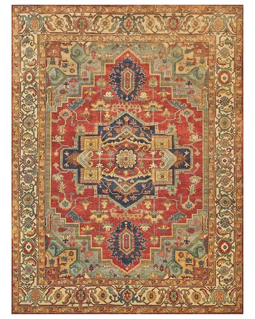Antique Weave Serapi Hand-Knotted Area Rug - Rust, New Zealand Wool