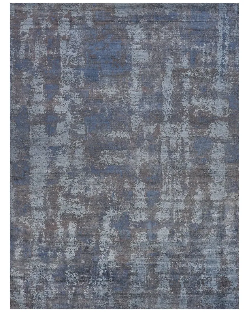 Antolini Hand-Loomed Rug - Blue, Bamboo Silk