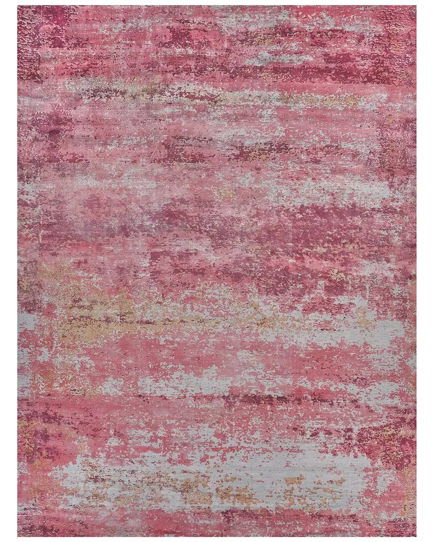 Antolini Hand-Loomed Rug - Red, Bamboo Silk